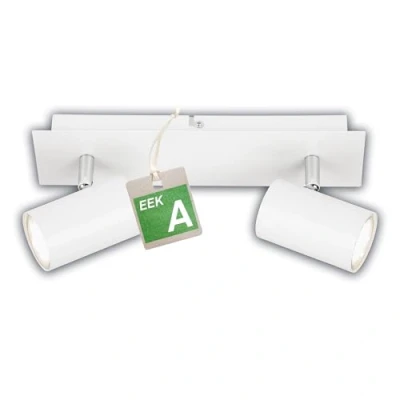 Abbildung von BRILONER EEK A LED Deckenlampe schwenkbar, 3000K warmweiß, je 2W, 450 Lumen, ca. 50.000h Licht, Deckenleuchte, Lampe, Wohnzimmerlampe, Schlafzimmerlampe, Küchenlampe, 29 cm, Weiß