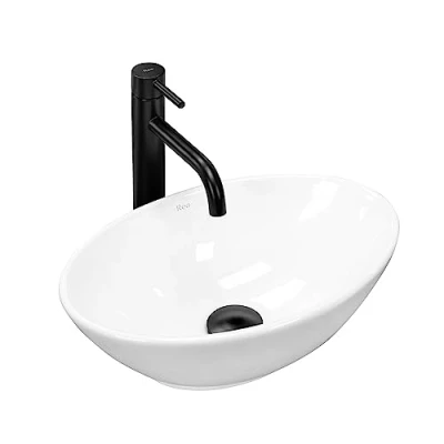 Abbildung von wohnwerk.idee Aufsatzwaschbecken Waschbecken Keramik Weiß Klein Gäste WC Bad Pamela Mini
