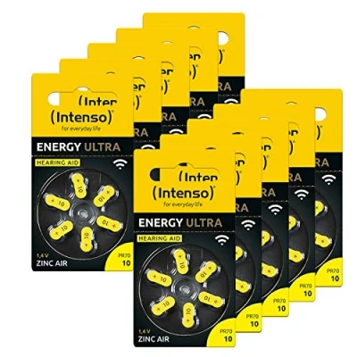 Abbildung von Intenso Multipack Energy Ultra Hörgeräte Batterien 60er Pack Batterie, PR70 (10 St)