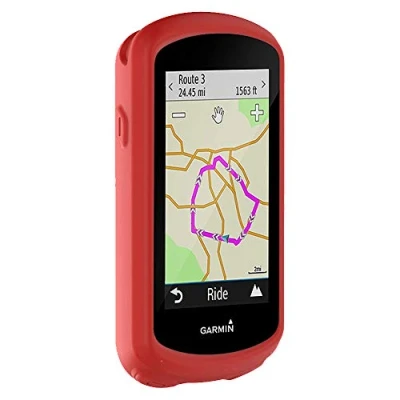 Abbildung von subtel® Schutzhülle kompatibel mit Garmin Edge 1030 / Plus Silikonhülle Schutz Tasche Silikon Hülle, Fahrrad Navi Case GPS Cover Bumper Etui rot