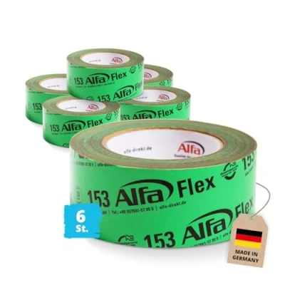 Abbildung von Alfa 6x Flexibles Hochleistungsklebeband 60 mm x 25 m Profi Qualität Dampfbremsen Dampfsperren Dachfolien Folienklebeband/Systemklebeband