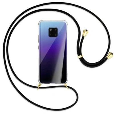 Abbildung von mtb more energy Handykette kompatibel mit Huawei Mate 20 Pro (6.39&#039;&#039;) schwarz/Gold Smartphone Hülle zum Umhängen Anti Shock Full TPU Case