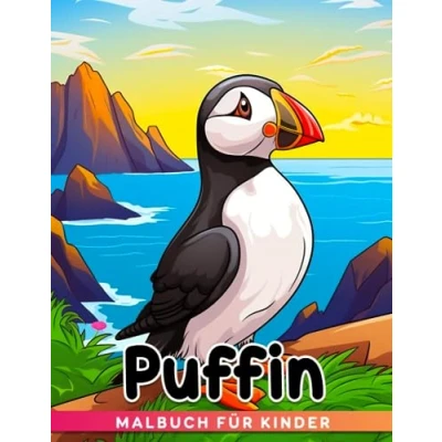 Abbildung von Puffin Malbuch für Kinder: Fabelhafte Ausmalbilder mit einzigartigen Illustrationen Ideales Geschenk alle Altersgruppen zur Entspannung und Stressabbau