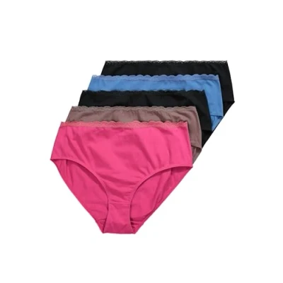 Abbildung von Ulla Popken 5 PACK TRIM Slip, Damen, Größe: 50/52, Black