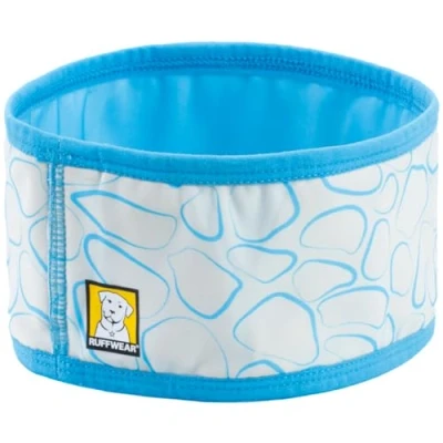 Abbildung von RUFFWEAR Swamp Cooler Halsmanschette für Hunde, LSF 50+, waschbar, wendbar, den täglichen Gebrauch, Kühlung, wiederverwendbar, sofortiges Abkühlgerät heißes Wetter, Biolumin Blue Größe:L