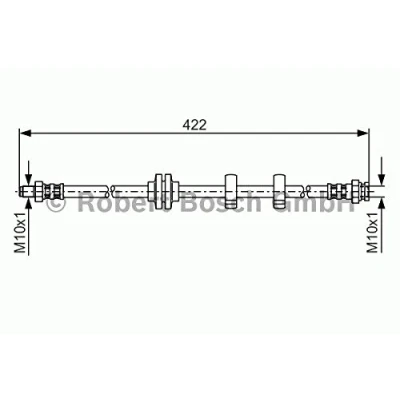 Abbildung von BOSCH 1 987 476 346 Bremsschläuche 395 M10x1 ALFA ROMEO: 147, 156 Limousine, GT