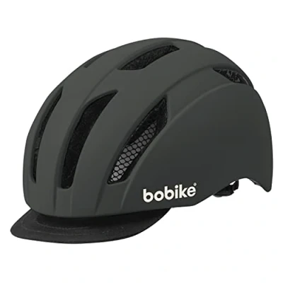 Abbildung von BOBIKE 8741300003 Fahrradhelm City für Männer und Frauen verstellbar Größe L (56 61 cm) mit abnehmbarem Visier CE Zertifizierung in Farbe Grau Urban