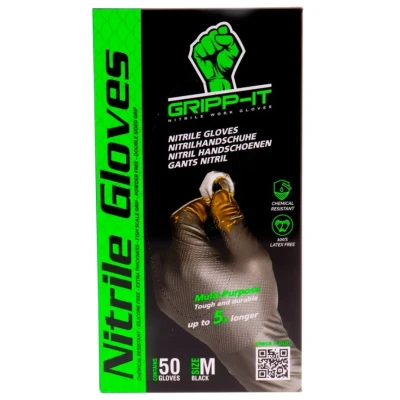 Abbildung von Handschuhe GRIPP IT Nitrile XL Schachtel Mit 50 Stück Schwarz