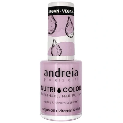 Abbildung von Andreia Professional NutriColor Atmungsaktiver Nagellack Veganer und Tierversuchsfreier Nagelkunst mit langanhaltendem Glanz Finish Farbe NC18 Lila 10.5ml
