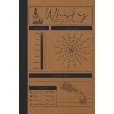Abbildung von Whiskey Tasting Notebook: Record, Track &amp; Rate Your Taste Experience Hardcover Hardback Review Logbook Journal With Flavor Wheel Notes