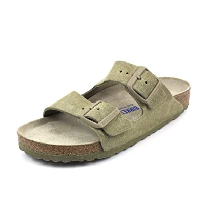 Abbildung von Birkenstock Azizona SFB VL Pantolette flach, Größe: 39, Faded khaki Schuhe