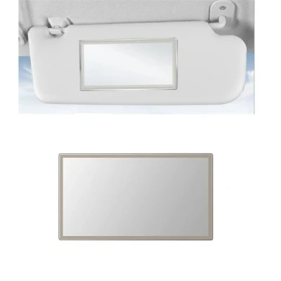 Abbildung von Auto Sonnenblende HD Make up Spiegel,Auto Makeup Spiegel,Sonnenblende Spiegel,Tragbarer selbstklebender Sitzrückenspiegel aus Edelstahl,Auto Kosmetikspiegel,150 x 80mm