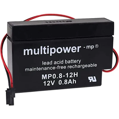 Abbildung von akku net Bleiakku (multipower) MP0.8 12H für Motor Taster, 12V, Lead Acid