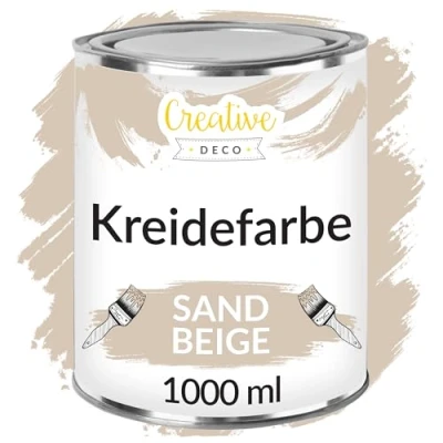 Abbildung von Creative Deco Kreidefarbe für Möbel Möbelfarbe Landhaus Vintage Matt Abwaschbar, auf Wasserbasis, Wisch Effekt Gradient möglich