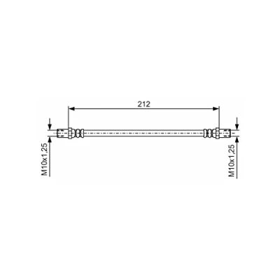 Abbildung von BOSCH 1 987 481 A50 Bremsschläuche 212 M10x1,25