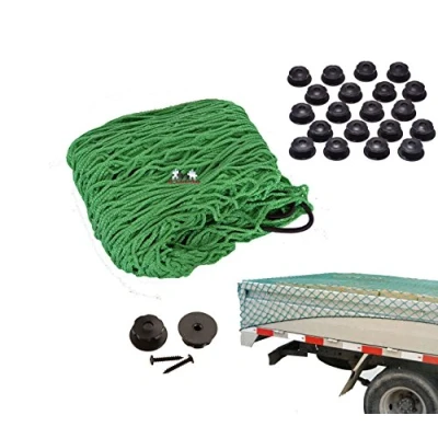 Abbildung von Anhängernetz mit Befestigung Rundknöpfen 20 St.inkl Schrauben KFZ Auto Netz von all around24® (300 x 200cm Grün)