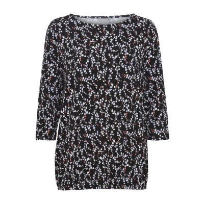 Abbildung von Fransa FREM Langarmshirt, Damen, Größe: Large, Black mix