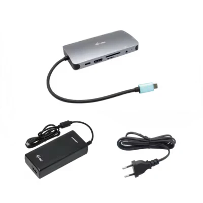 Abbildung von i tec USB C 4K Metall Nano Docking Station mit 100 W Netzteil 1x HDMI VGA GLAN 3x 3.1 SD/MicroSD Audio für Windows MacOS Android ChromeOS