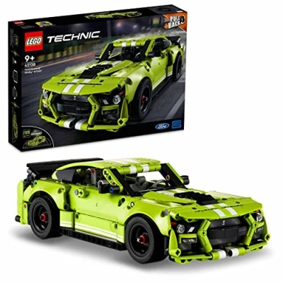 Abbildung von LEGO 42138 Technic FORD Mustang Shelby GT500 AR PULL BACK Model CAR Blockspielzeug für Kinder, Größe: One Size, Mehrfarben
