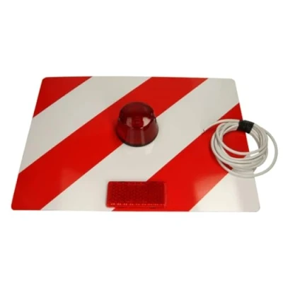 Abbildung von Warntafel mit Lampenmontage, rot , ohne Leuchtmittel Links CARGOPARTS CARGO T012