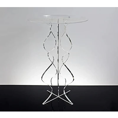 Abbildung von Slato Igea Couchtisch, modernes Design, aus transparentem Acrylkristall, 40 x 60 cm