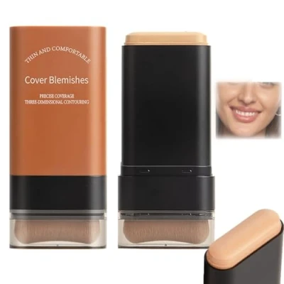 Abbildung von 2025 Koreanischer Feuchtigkeitsspendender, Leichter Foundation Stick mit Integriertem Pinsel, Flawless Eraser Stick, Wasserfestes Make Up Voller Deckkraft (03#)