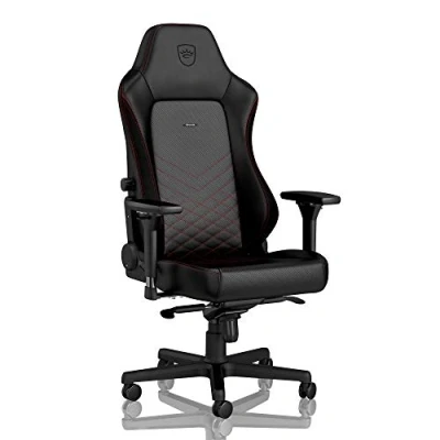 Abbildung von noblechairs Hero Gaming Stuhl Bürostuhl Schreibtischstuhl PU Kunstleder Inklusive Kissen Schwarz/Rot
