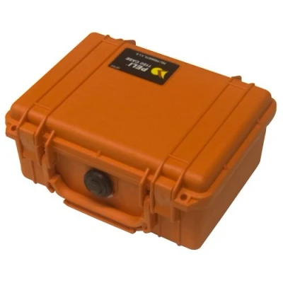 Abbildung von PELI 1150 Stoßfester Schutzkoffer für Foto und Videoausrüstung, IP67 Wasserdicht, 3L Volumen, Mit Schaumstoffeinlage (Anpassbar), Orange