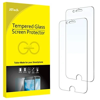 Abbildung von JETech Schutzfolie Kompatibel mit iPhone 8 Plus und 7 Plus, Gehärtetem Glas, 2 Stück