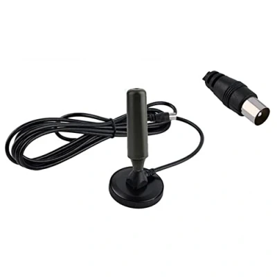 Abbildung von J00CS DVB T T2 HD Digitale HDTV Stabantenne Aktive Zimmerantenne mit Verstärker, 20dB Empfangsleistung, Magnetfuß, 5m Kabel für Optimale TV Signalempfang