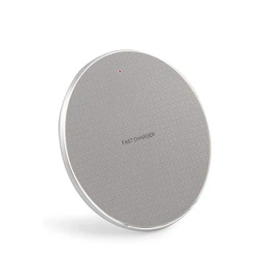 Abbildung von Induktive Ladestation Qi Fast Wireless Charger 10W rutschfest Ladegerät Charge Silber