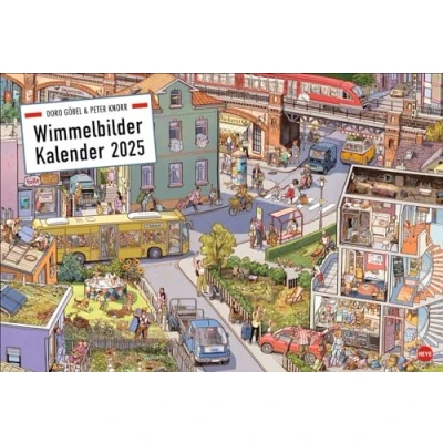 Abbildung von Göbel &amp; Knorr Wimmelbilder Edition Kalender 2025: Großer Wandkalender mit 12 spannenden Wimmelbildern zum Entdecken. Suchbildern für Groß und Klein.