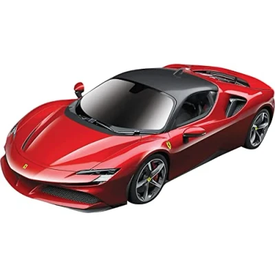 Abbildung von Bauer Spielwaren Maisto Tech R/C Ferrari SF90 Stradale: Ferngesteuertes Auto im Maßstab 1: 24, 2,4 GHz mit Pistolengriff Steuerung, Hinterradantrieb, ab 5 Jahren, 20 cm, rot (582334)