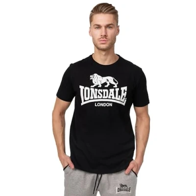 Abbildung von Lonsdale Tshirt print, Herren, Größe: Small, Black