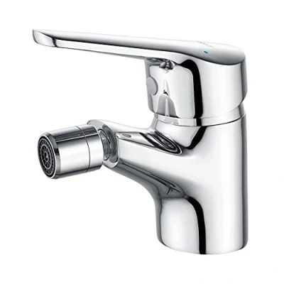 Abbildung von Ibergrif M15050 Roma, Einhebel Bidetarmatur, Bidet Wasserhahn mit Auslauf Höhe 56 mm, Chrom, Silber