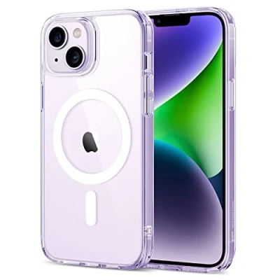 Abbildung von ESR für iPhone 13 Hülle und 14 Hülle, kompatibel mit MagSafe, Classic Hybrid Magnet handyhülle HaloLock, Militärnorm Sturzschutz Case, Kratzfeste Rückseite,Klares lila