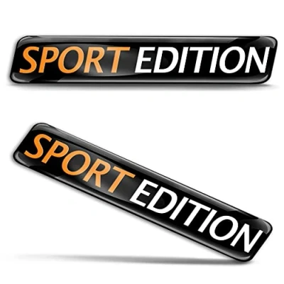 Abbildung von Biomar Labs 2 x 3D Gel Silikon Aufkleber Sport Edition Badge Stickers Autoaufkleber Auto Motorrad Fahrrad Fenster Tür Laptop KS 30