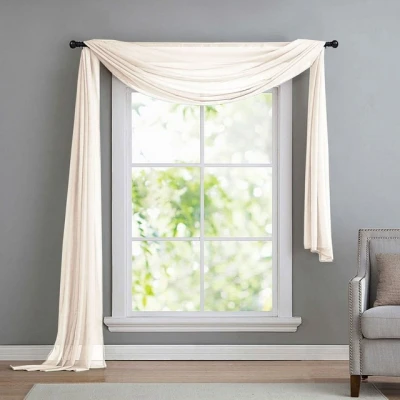 Abbildung von Freihanddeko, Gardinenbox, ohne (1 St), Transparent, Voile, Uni, Volant, Polyester, 600cm, 140cm