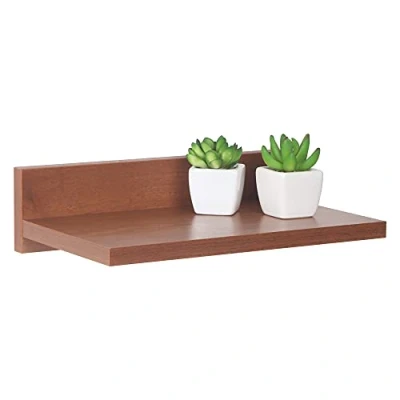 Abbildung von RICOO Wandregal 30 x 8 19 Braun Rustikal Eiche, Spanplatte aus Holz, Hängereral WM057 ER, Regal Wand, Bücherregal Bilderregal Fotoregal Küchenregal Hängend Wandboard Regalbrett Schweberegal