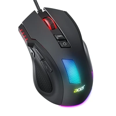 Abbildung von acer Gaming Maus 12800 DPI, Mouse mit RGB, 1000Hz Abfragerate 8 Programmierbare Tasten, Schnellfeuertaste und Anpassbare Treiber, Kabelgebundene Ergonomische Ideal für PC/Laptop