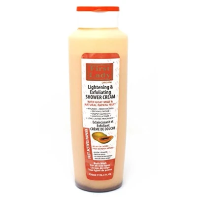Abbildung von First Lady Papaya Hautaufhellung &amp; Peeling Duschcreme, 750 ml, mit Ziegenmilch