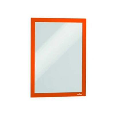 Abbildung von Durable Info Rahmen Duraframe (A4, selbstklebend mit Magnetverschluss) 10 Stück, orange, 488209