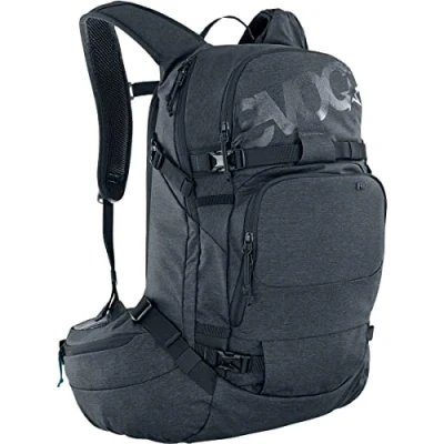 Abbildung von EVOC LINE PRO 20 Touren Rucksack (LITESHIELD PLUS Protection, Trinkblasenfach, isolierter Schultergurt, Lawinenfach, Ski Halterung, Snowboard Body Hugging, Hüftgurt), Schwarz, S M