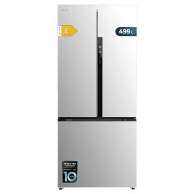 Abbildung von Cecotec Französischer Tür Kühlschrank Bolero CoolMarket FD 499 Inox E. Inverter Plus Kompressor, 178x75,9cm, 499L, No Frost, Energieklasse E, Multiairflow, Metal Cooling