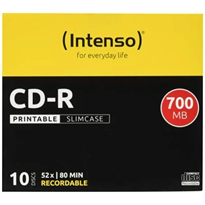 Abbildung von Intenso International CD R 700MB/80 Min. 52x Printable Slim Ca