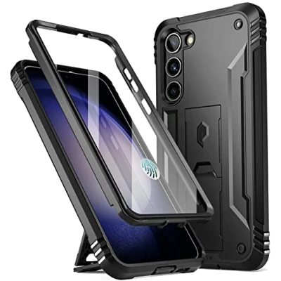 Abbildung von POETIC Revolution Hülle Kompatibel mit Galaxy S23+ Plus 5G 6,7 Zoll (17,0 cm), Ganzkörper Schutzhülle, robust, stoßfest, Kickstand, integrierter Displayschutz, funktioniert Fingerabdruck ID,