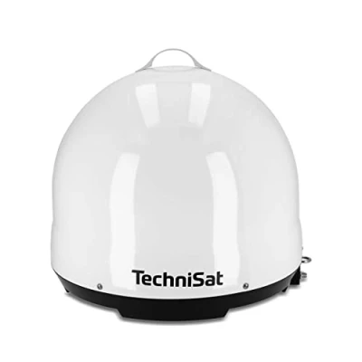 Abbildung von TechniSat SKYRIDER DOME ISI Camping Sat Anlage (DVB S2, für Außenbereich), Satellitenschüssel, Astra 19,2, Single LNB, Wetterschutzgehäuse