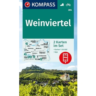 Abbildung von KOMPASS Wanderkarten Set 204 Weinviertel (2 Karten) 1:50.000: inklusive Karte zur offline Verwendung in der App. Fahrradfahren.