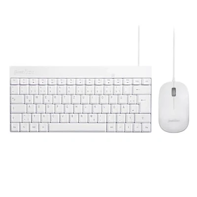 Abbildung von Perixx PERIDUO 212 DE, Kompaktes Mini Tastatur und Maus Set, USB Kabel, Weiß, Deutsches Layout