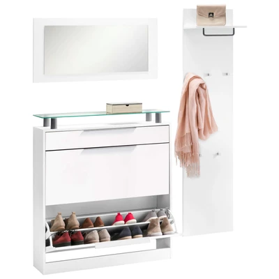Abbildung von borchardt Möbel Garderoben Set &quot;Olivia&quot;, (3 tlg.), stehender Schuhschrank